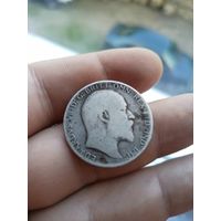 Монета 1 флорин (2 шиллинга) 1902 года Великобритания
