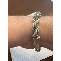Браслет серебряный . 875 проба . Вес 85.7 грамма