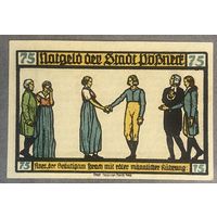 Нотгельд Пёсснек 75 пфеннигов 1921 год. Веймарская республика