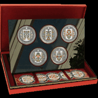 Серебро. Слуцкие пояса. Слуцкiя паясы. Оригинальный комплект.  5 монет по 20 р.  Мелкий тираж ! Редкость .