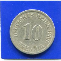 Германия 10 пфеннигов 1900 А