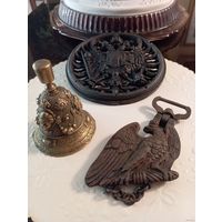 - Колокольчик-Вызывной Герб-Накладка Орёл-Подвес Рама Подсвечники Сумка театральная Домик коллекционный  (Можно в розницу смотрите последнее фото с ценами)