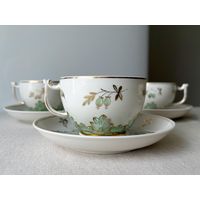 Чайная пара Барбарис ДФЗ Вербилки старое клеймо 1940-1954г