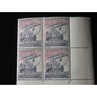 Испания 1964 , Старинный корабль, Квартблок