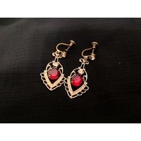 Серьги подвески винтаж