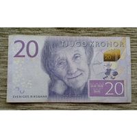 Werty71 Швеция 20 крон 2015 года банкнота Астрид Линдгрен