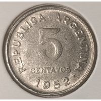 Шалёны распродаж! 5 Сентаво Аргентина 1952. В холдере