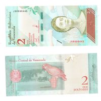 Венесуэла 2 боливара 2018 год серия J