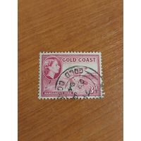 1952 Британская колония Золотой Берег поезд железная дорога королева (4-4)