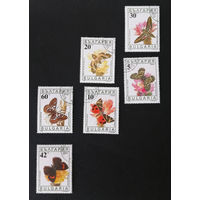 Болгария 1990 г. Бабочки. Насекомые. Фауна, полная серия из 6 марок #0126-Ф1P25