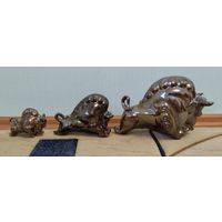 Статуэтки зубр комплект 3 шт