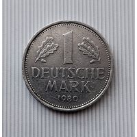 1 марка 1980 года (J) Германия. Федеративная республика (ФРГ).
