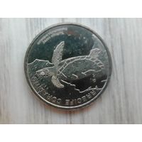 Коста Рика 50 черепаха чек. блеск с рубля