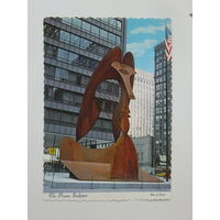 Пикассо скульптура открытка США 1960-е 10х15 см