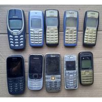 Мобильные телефоны NOKIA кнопочные 10 штук