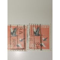 Япония 1968 год Красноголовый журавль