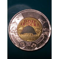 2 доллора Канада 2019 .. высадка..