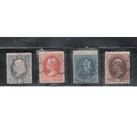 США-1879, (Скотт.182-187), гаш. , Стандарт, Президенты,