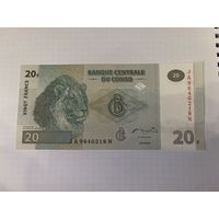 Бона 20 франков Конго