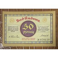 Нотгельд 50 пфеннигов 1921 год. Бад-Кудова,. Веймарская республика