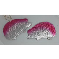 Игрушка ёлочная Ёж, картон. СССР