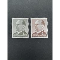 ГДР 1963 Полная серия марок большого стандарта "Вальтер Ульбрихт" (чистые**) Mi.968-969 каталог 3.00 евро