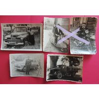 Фото "Авто и мото", 3 шт., 1940-1950-е гг.