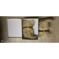 Сапоги женские из натурального меха, р.38