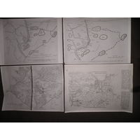 Карты(41,5х29,5 см.) наступательной Нарочанской операции группы генерала Балуева март месяц 1916 г.ПМВ.(Лот 04)