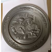 Настенная тарелка из Германии. Олово. С 1 рубля!