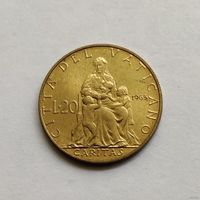 Ватикан 20 лир 1965 г.