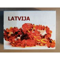 Латвия, города на спичечных коробках, ЯНТАРЬ, 7 х 5 х 2 см, спички