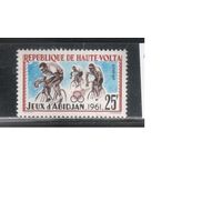 Верхняя Вольта-1962 (Мих.109) , ** ,   Спорт, Велоспорт , Велосипеды,