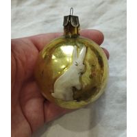 Ёлочная игрушка шар толстые стекло