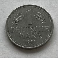 Германия ФРГ 1 марка 1981 (J - Гамбург)