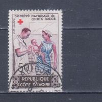 [399] Кот д'Ивуар 1964. Красный Крест.Медицина.Детское здоровье. Одиночный выпуск. Гашеная марка.