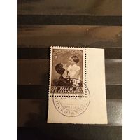 1937 Бельгия мих450 концовка оценка 7 евро королева с наследником угловая полное четкое гашение (3-6)