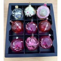 Елочные игрушки шар СССР цена за все К.24