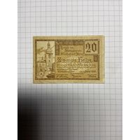 20 геллеров (нотгельды) Австрия.-2412