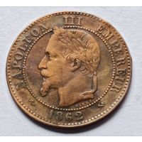 Франция. 5 сантимов 1862 года.