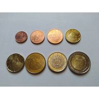 Сан-Марино набор монет евро (8 штук), UNC)
