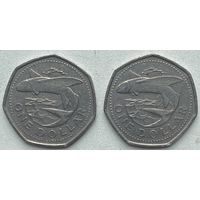 Барбадос 1 доллар 1989 г. Цена за 1 шт.