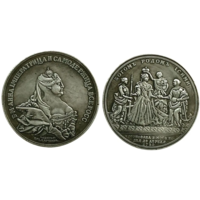 Копия Настольная медаль на коронацию Анны