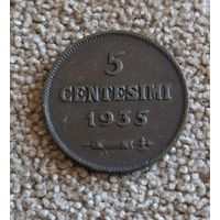 Сан-Марино 5 чентезимо, 1935