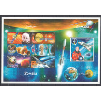 Космос. Сомали. 1999. Коллективный блок. Lollini N 10050 SOI 1/7 D (46,0 d).