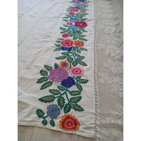 Простыня вышитая старинная