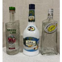 Пустые красивые бутылки бутылочки Декор Коллекция