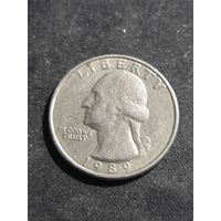 США 25 центов 1989 P