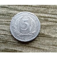 Werty71 Карибские острова 5 центов 2008 Елизавета 2 Карибы