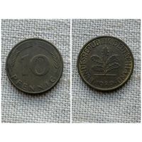 Германия ФРГ 10 пфеннигов 1989 F